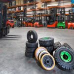 55129,Forklift tires in warehouse